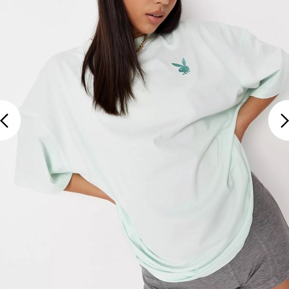 Missguided Tops - Brand New 🤎 Playboy Oversized T Shirt 🤎